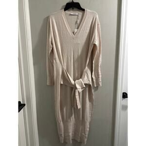 🔥FLASH SALE🔥 Thakoon‎ Wrap tie sweater dress in oatmeal size small